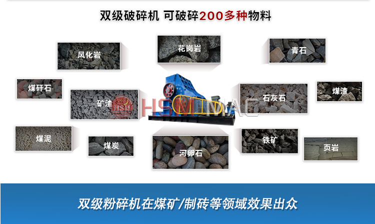 雙級無篩底粉碎機適應物料